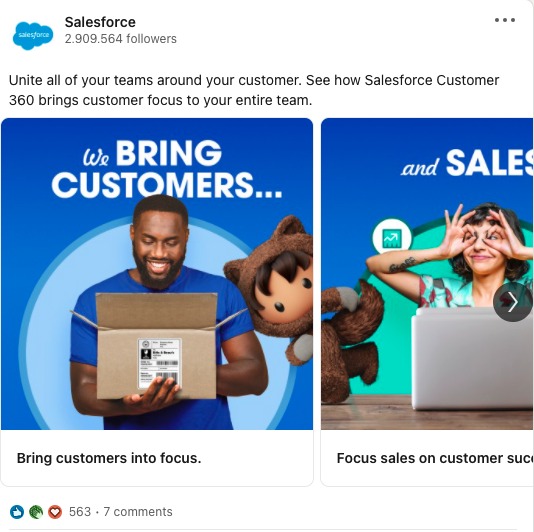 Linkedin-ad-example-Salesforce-LinkedIn Ads Campaign Tips