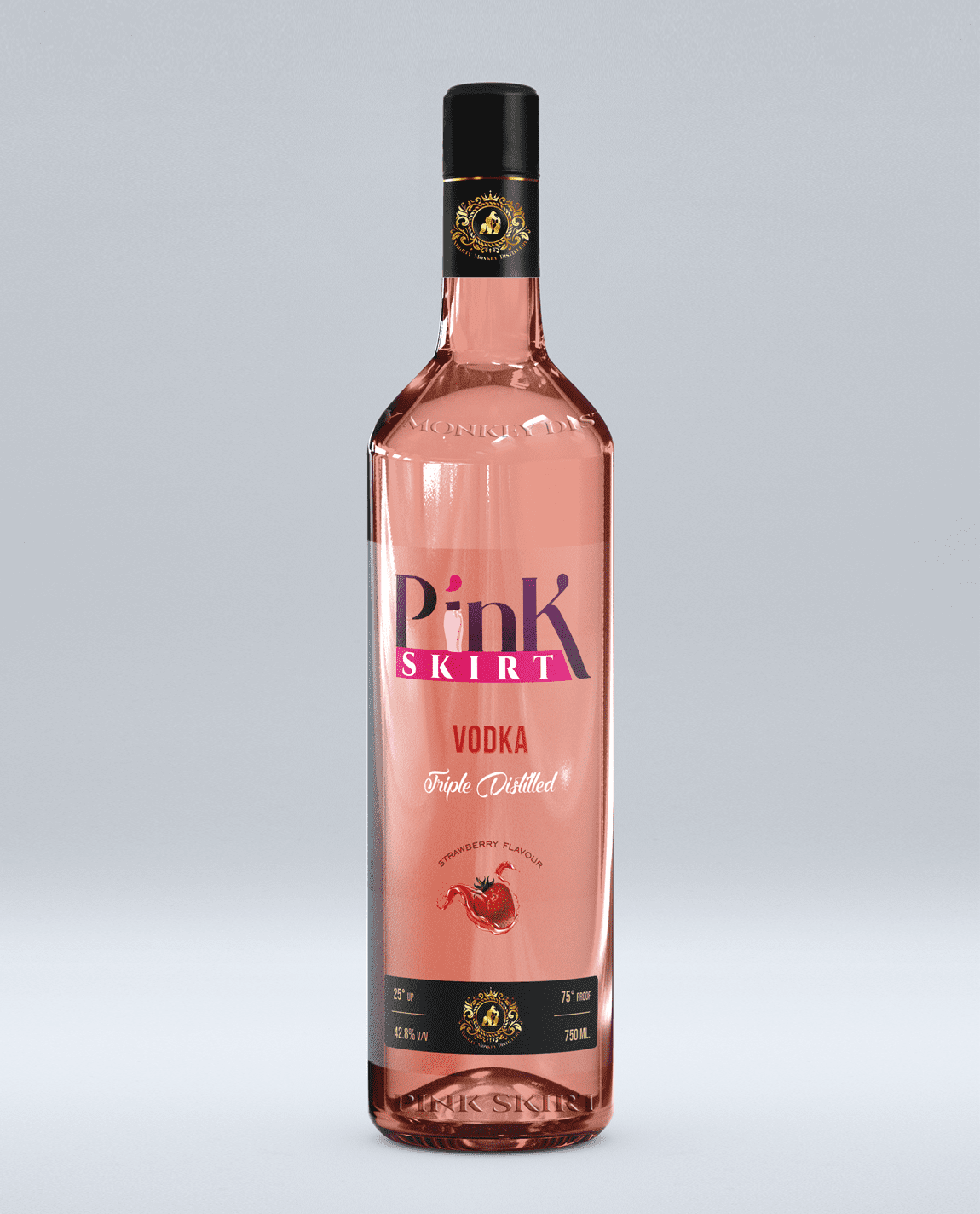 flavoured vodka bottle label design