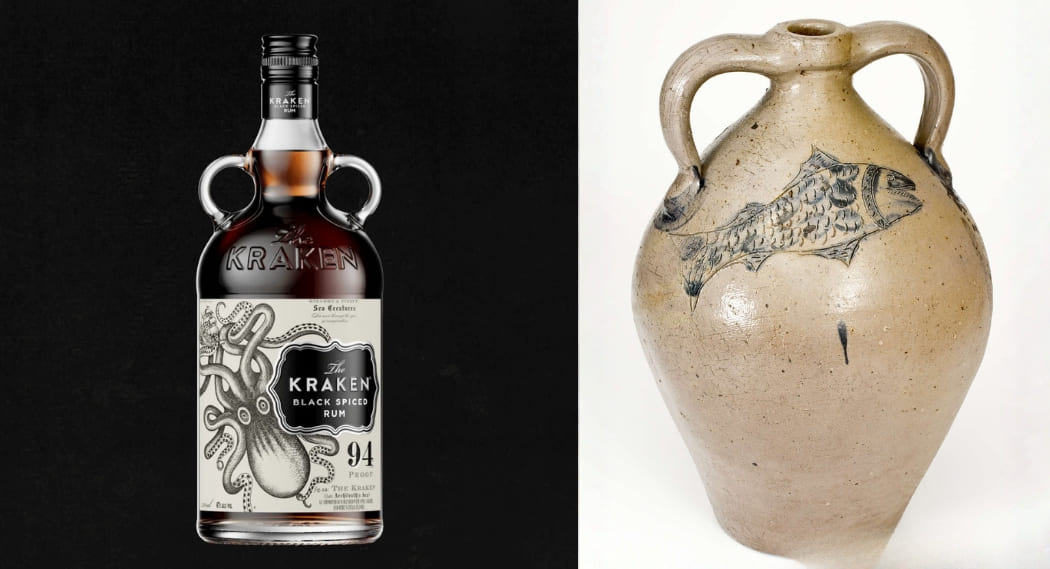 Kraken Rum Stoneware Jug with Hoop Handles