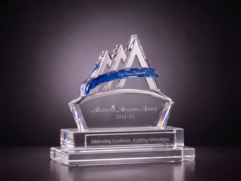 akumentis pharma awards trophy crystal glass acrylic